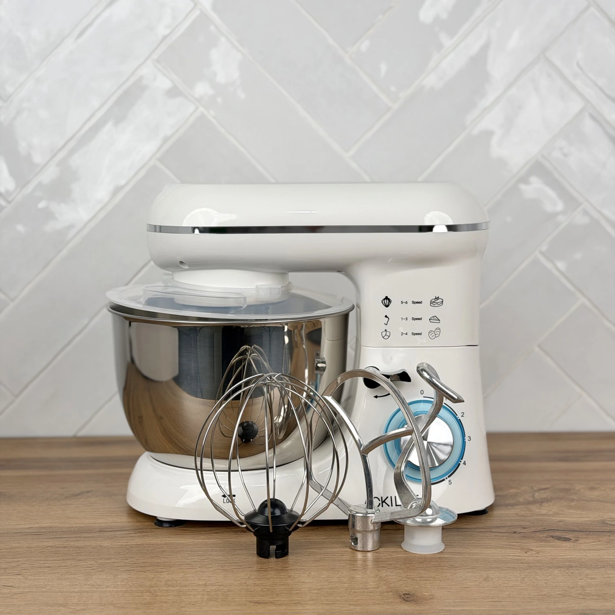 Тістоміс планетарний Ackiliss ACL-95753W 1300 Вт, кухонний міксер-тістоміс із чашею 5 л