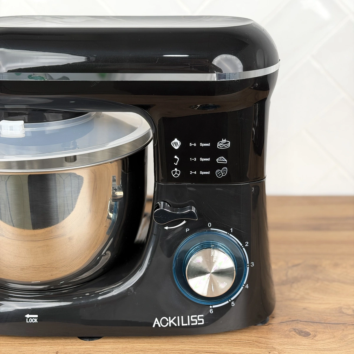 Кухонний тістоміс з чашею Ackiliss ACL-95753B 1300 Вт, стаціонарний планетарний міксер