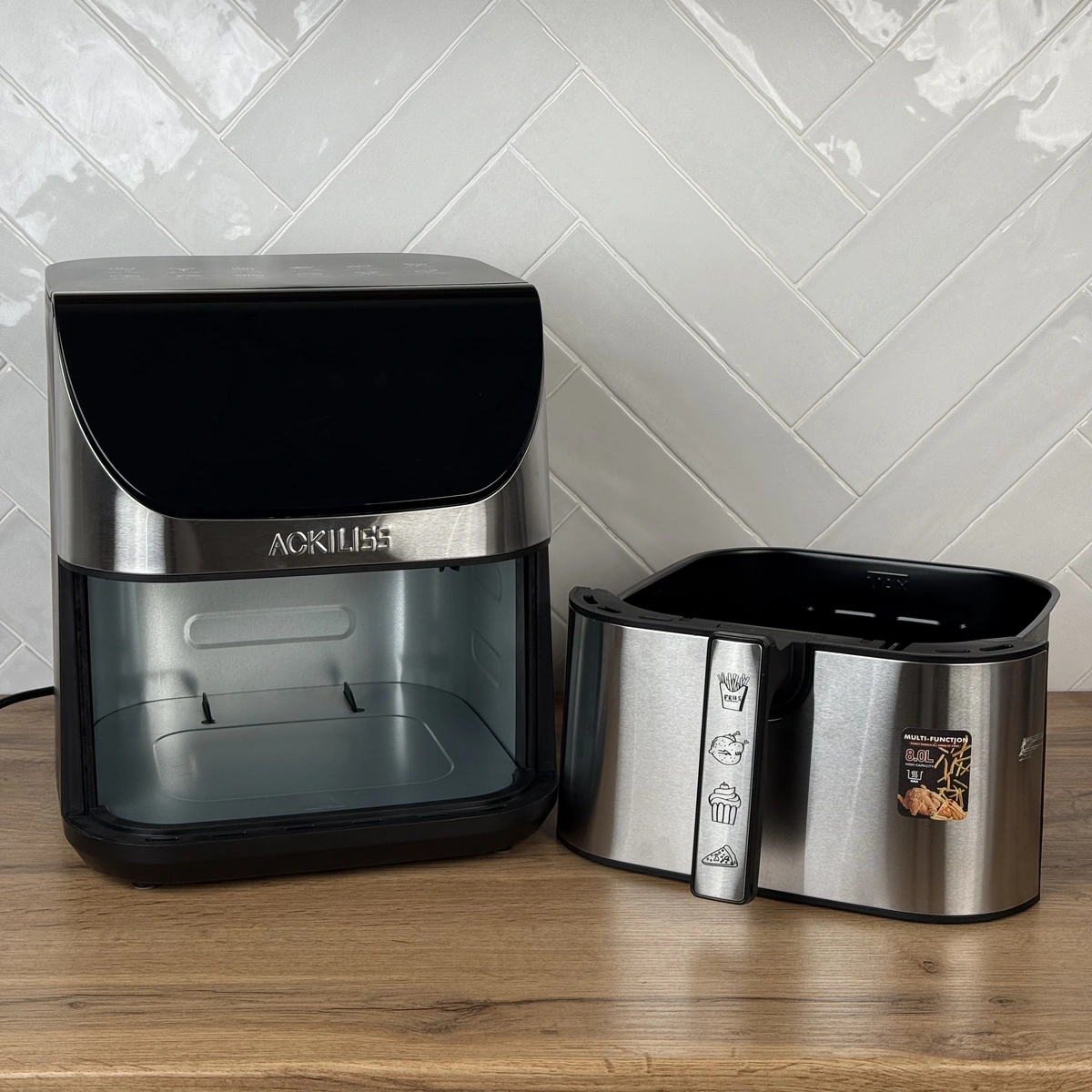 Мультипіч аерогриль Ackiliss ACL-96559 2000 Вт, велика безмасляна аерофритюрниця 12 літрів