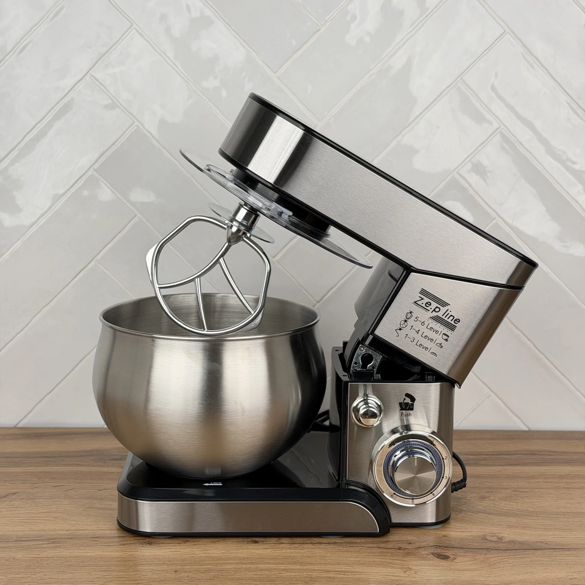 Планетарний міксер-тістоміс Zepline ZP-105 3500 Вт, чаша 6 л, нержавіюча сталь, міксер з чашею