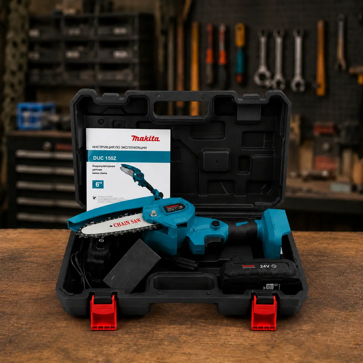Ланцюгова акумуляторна мініпила KRAFFTEC Chain Saw, 6